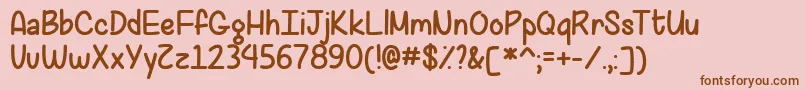 StrawberryMuffinsDemo Font – Brown Fonts on Pink Background