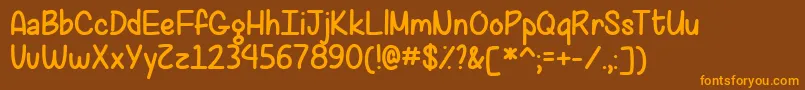 StrawberryMuffinsDemo Font – Orange Fonts on Brown Background