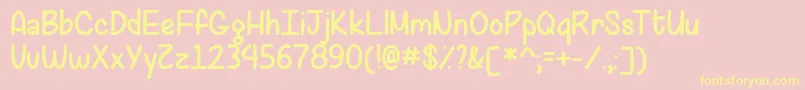 StrawberryMuffinsDemo Font – Yellow Fonts on Pink Background