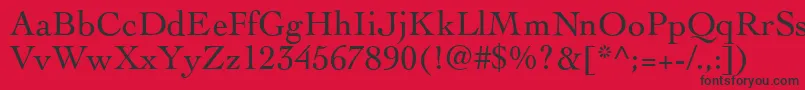 CockneyRegular Font – Black Fonts on Red Background