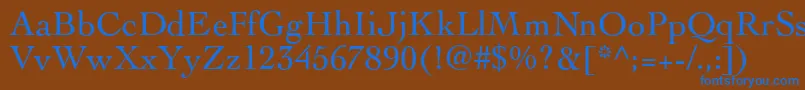 CockneyRegular Font – Blue Fonts on Brown Background