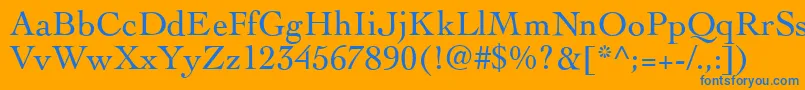 CockneyRegular Font – Blue Fonts on Orange Background