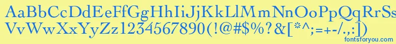 CockneyRegular Font – Blue Fonts on Yellow Background
