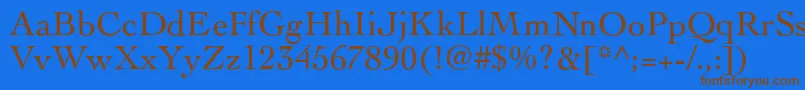 CockneyRegular Font – Brown Fonts on Blue Background