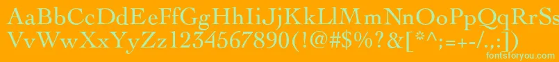 CockneyRegular Font – Green Fonts on Orange Background
