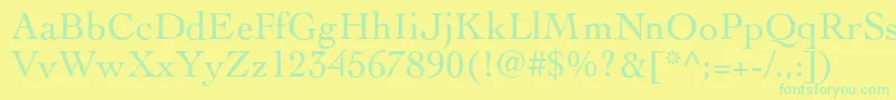 CockneyRegular Font – Green Fonts on Yellow Background