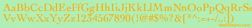 CockneyRegular Font – Orange Fonts on Green Background