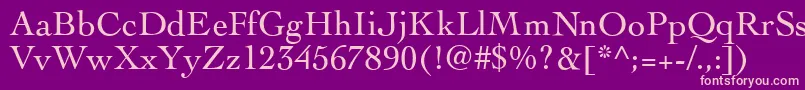 CockneyRegular Font – Pink Fonts on Purple Background
