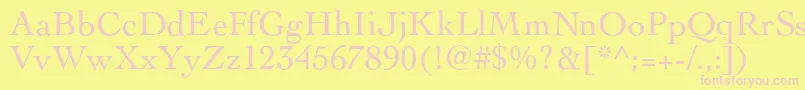 CockneyRegular Font – Pink Fonts on Yellow Background