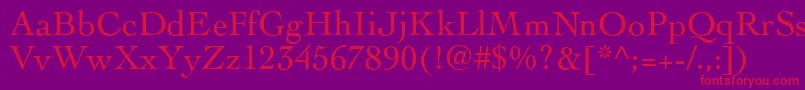 CockneyRegular Font – Red Fonts on Purple Background