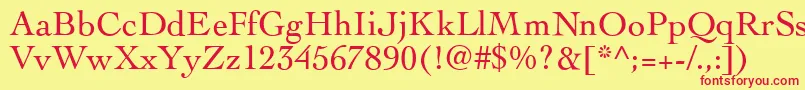 CockneyRegular Font – Red Fonts on Yellow Background