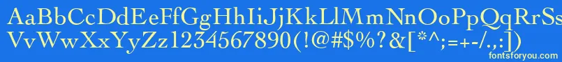 CockneyRegular Font – Yellow Fonts on Blue Background