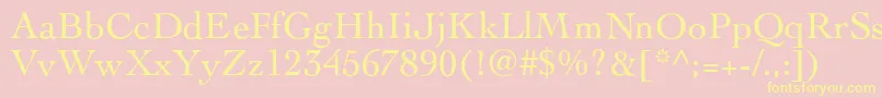 CockneyRegular Font – Yellow Fonts on Pink Background