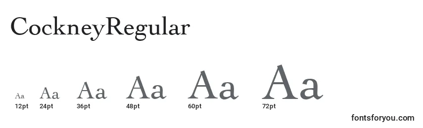 CockneyRegular Font Sizes