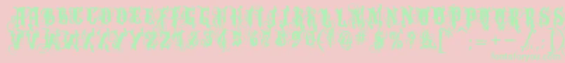 Dominatrix Font – Green Fonts on Pink Background