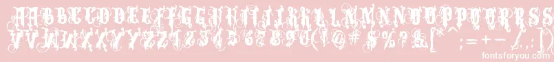 Dominatrix Font – White Fonts on Pink Background