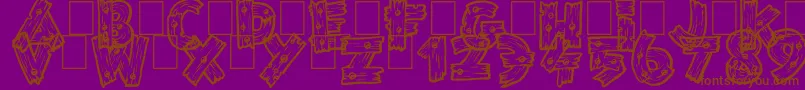 Police WildTrails – polices brunes sur fond violet