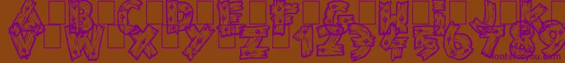 WildTrails Font – Purple Fonts on Brown Background