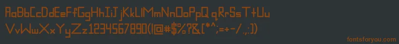 Шрифт LevelRegular – коричневые шрифты на чёрном фоне