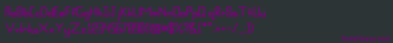 Czcionka LevelRegular – fioletowe czcionki na czarnym tle