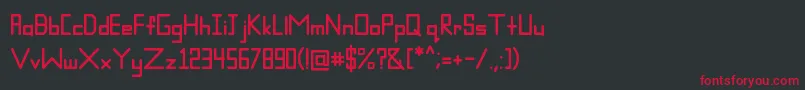 Шрифт LevelRegular – красные шрифты на чёрном фоне