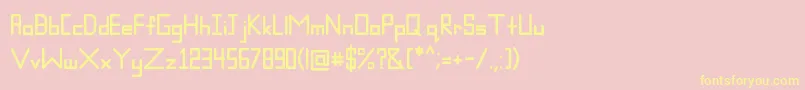 LevelRegular Font – Yellow Fonts on Pink Background