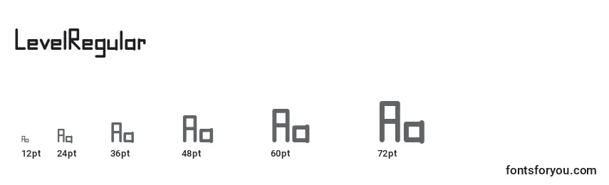 LevelRegular Font Sizes