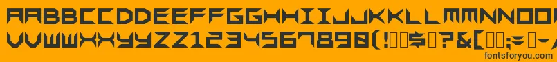 Sharpsgf Font – Black Fonts on Orange Background