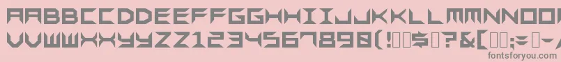 Sharpsgf Font – Gray Fonts on Pink Background