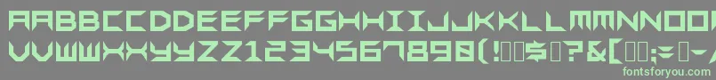 Sharpsgf Font – Green Fonts on Gray Background