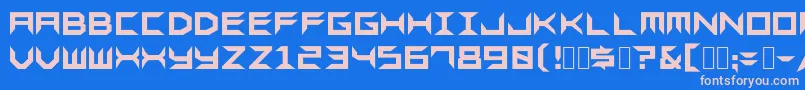 フォントSharpsgf – ピンクの文字、青い背景