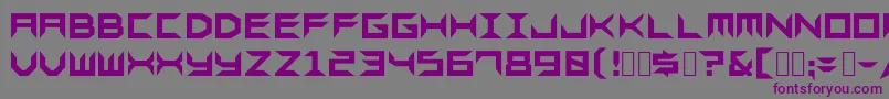 Sharpsgf Font – Purple Fonts on Gray Background