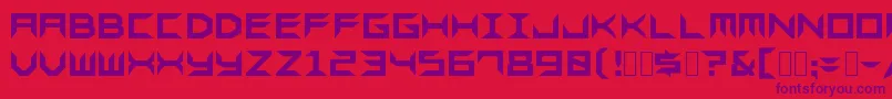 Sharpsgf Font – Purple Fonts on Red Background