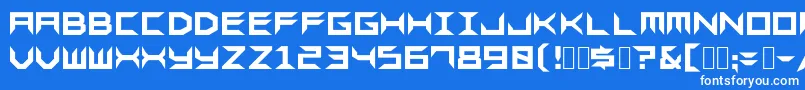 Шрифт Sharpsgf – белые шрифты на синем фоне