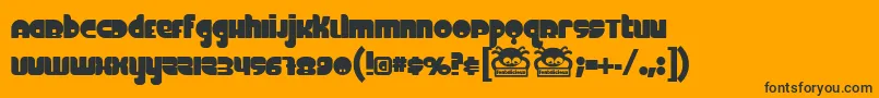 Fineo Font – Black Fonts on Orange Background