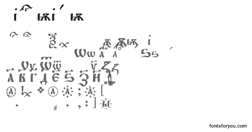 A fonte Fitachirchc – alfabeto, números, caracteres especiais