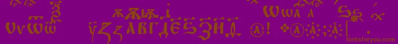 Fitachirchc Font – Brown Fonts on Purple Background