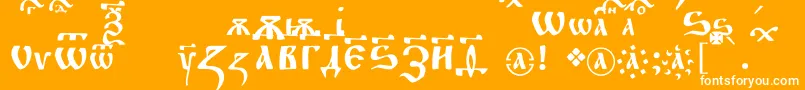 フォントFitachirchc – オレンジの背景に白い文字