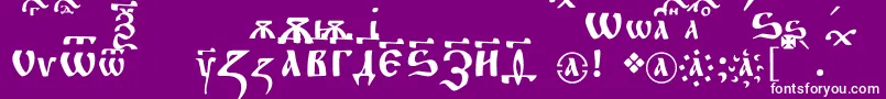 フォントFitachirchc – 紫の背景に白い文字