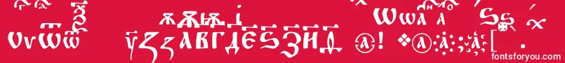 フォントFitachirchc – 赤い背景に白い文字