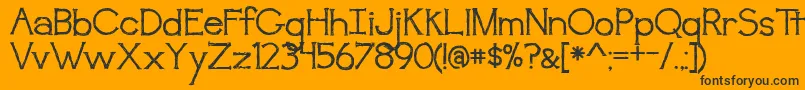 Awakening Font – Black Fonts on Orange Background