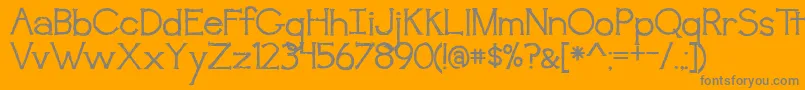 Awakening Font – Gray Fonts on Orange Background