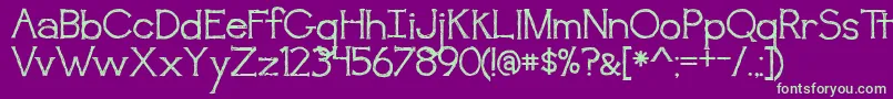 Awakening Font – Green Fonts on Purple Background