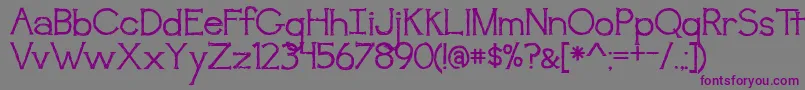 Awakening Font – Purple Fonts on Gray Background