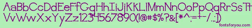 Awakening Font – Purple Fonts on Green Background