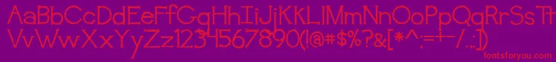 Awakening Font – Red Fonts on Purple Background