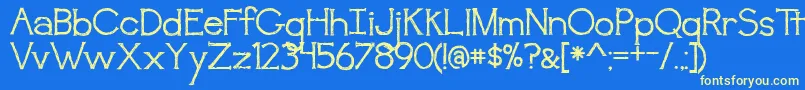 Awakening Font – Yellow Fonts on Blue Background