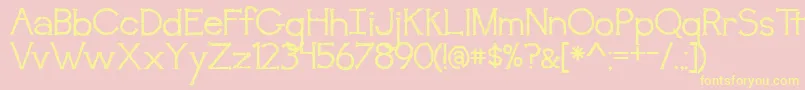 Awakening Font – Yellow Fonts on Pink Background