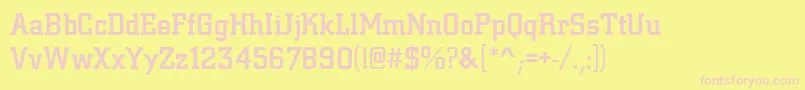 Citydmed Font – Pink Fonts on Yellow Background