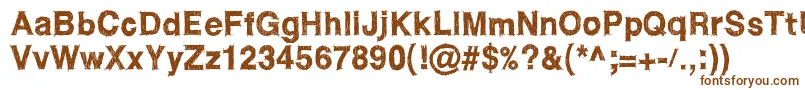 Шрифт WcRoughtradBta – коричневые шрифты на белом фоне